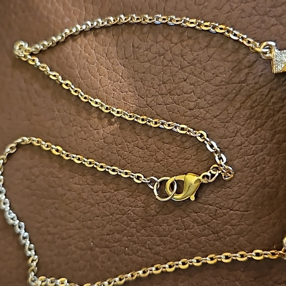 Vintage Geometric Cubism Pendant Chain Necklace - Picture 3 of 5